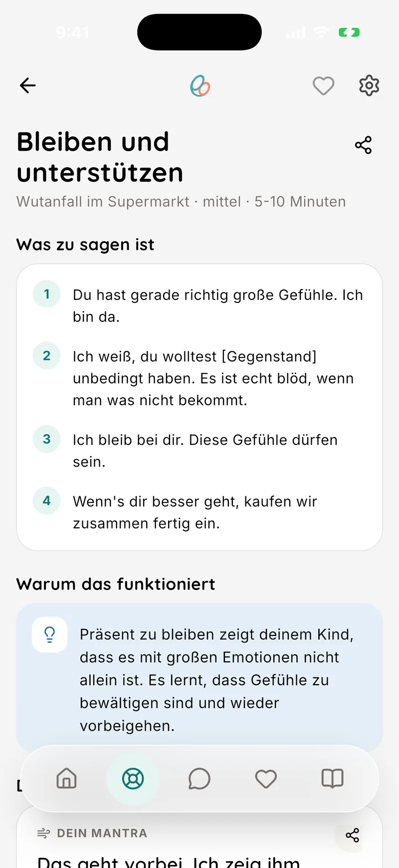 Jedes Skript endet mit dem Satz für dich.