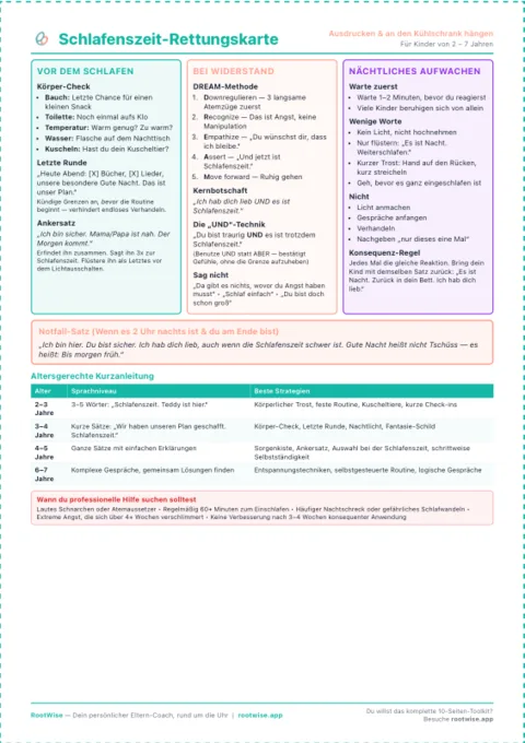 Hol dir dein kostenloses Schlaftraining Toolkit